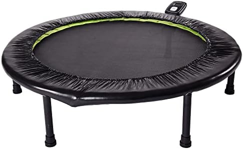 Stamina Folding Trampoline Black - Portable Fitness Equipment for Home Gym, Cardio & Strength Training, Jumping Exercise
