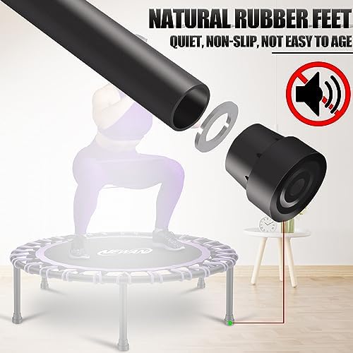NEWAN Silent Mini Trampoline for Adults - 40" to 48" Diameter, Max Limit 330lbs, Silent Bungee Rebounder Jumping Cardio