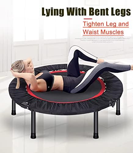 40"/48" Fitness Rebounder Trampoline with 4-Level Adjustable Foam Handle for Kids & Adults | Quiet and Stable 40"/48" E