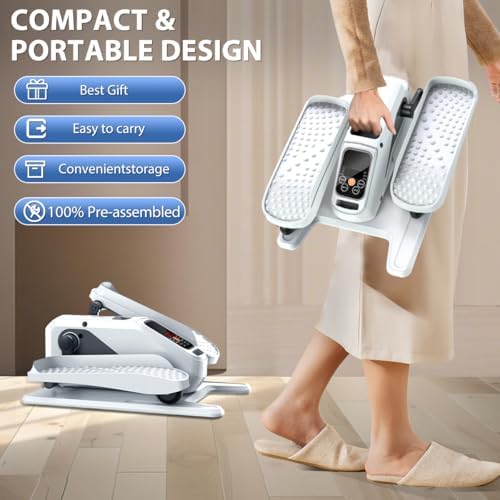 Electric Elliptical Machine for Seniors, Quiet & Portable Seated Pedal Exerciser as Seen on TV 15 Adjustable Speed 5 Aut