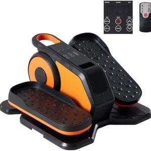Under Desk Elliptical Machine for Seniors, Quiet Seated Pedal Exerciser with Remote Control, 3 Modes & 12 Adjustable Spe