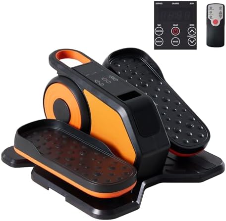 Under Desk Elliptical Machine for Seniors, Quiet Seated Pedal Exerciser with Remote Control, 3 Modes & 12 Adjustable Spe