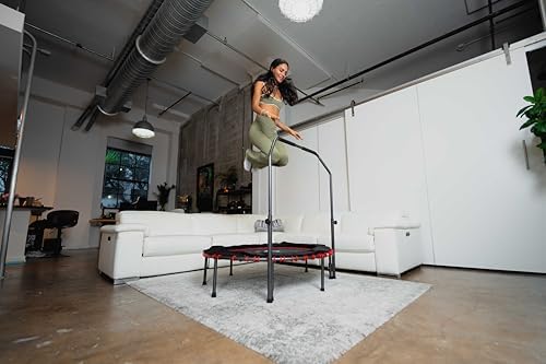 Low-Impact Rebounder Trampoline for Adults with Bungee, 450/550LBS | Quiet Mini Exercise Trampoline with Adjustable U/T
