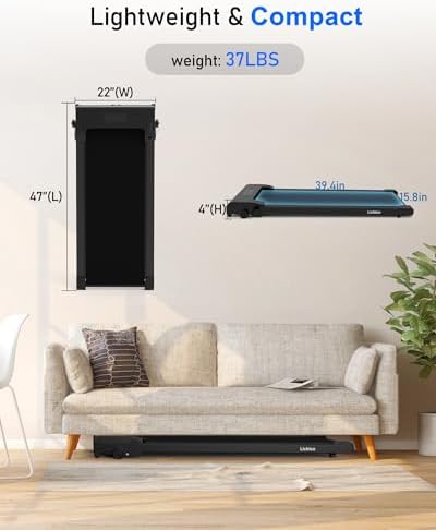 Lichico Walking Pad Under Desk Portable Treadmill for Home and Office | Super Quiet Lichico Walking Pad Under Desk Trea