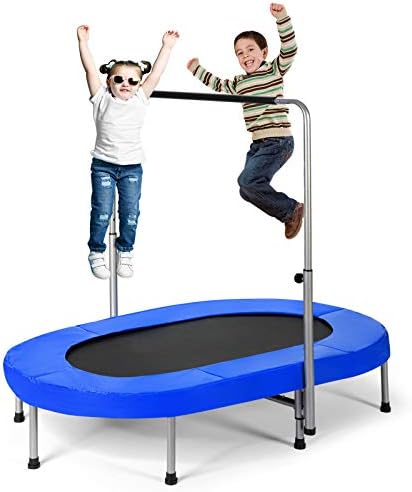 Giantex 2 Persons Foldable Fitness Trampoline Outdoor Indoor OEKO-TEX MAX 330LBS Adult Kid Fitness