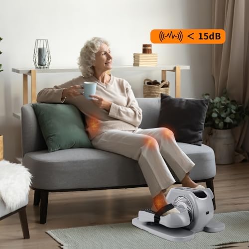 Zakle Electric Elliptical Machine for Home Office Users, Quiet Seated Pedal Exerciser with Remote Control and 12 Speed L