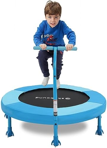 SkyBound Kids Trampoline Indoor 36 Inch - Kids Trampoline with Handle - |0mm Steel Pipe Mini Trampoline for Toddlers and