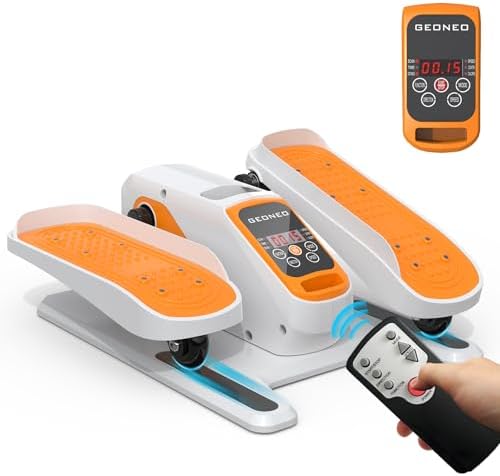 Under Desk Elliptical Machine, Quiet & Small Electric Seated Pedal Exerciser for Senior, Featuring Remote Control & 12 A