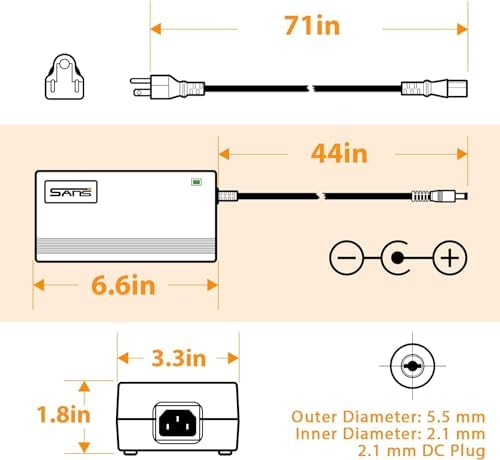 Syvrac 48-5|6V 2A Electric Bike Charger for Lithium Battery Users | Syvrac 48V Lithium Battery Charger for Electric Bi