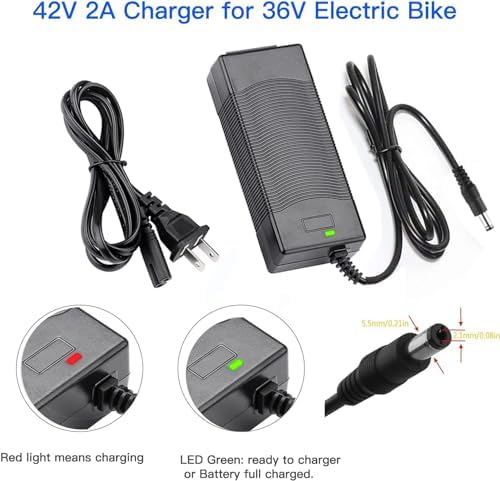 36V Lithium Battery 8Ah T-Plug XT60 Connector BMS Charges 2A for 250-1000W Ebike Kit | 36V Ebike 8Ah Lithium Battery wi