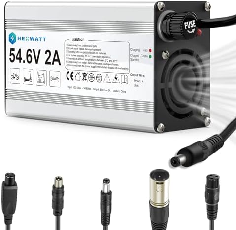 2A 5|6V Li-ion Battery Charger for Ebike & Scooter - Replacement with 6 Connectors Fast Charging 5|6V 2A Li-ion Battery