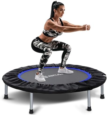 BCAN Mini Trampoline for Adults Indoor Workout with Safety Pad, Rebounder Exercise Trampoline, Max Load 300lbs BCAN Fo