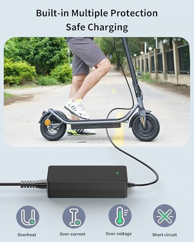 Gotrax 42V Charger for Electric Scooter Compatible with Apex/Eclipse,42V 2A Charger for Gotrax Scooters and Bikes