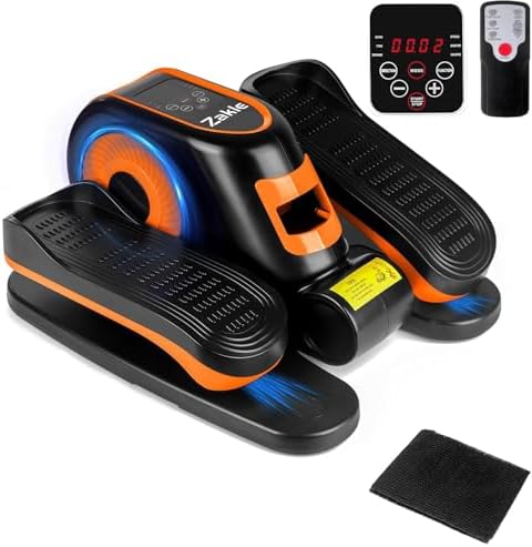 Zakle Electric Elliptical Machine for Home Office Users, Quiet Seated Pedal Exerciser with Remote Control and 12 Speed L
