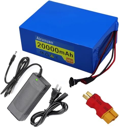 36V Lithium Battery 8Ah T-Plug XT60 Connector BMS Charges 2A for 250-1000W Ebike Kit | 36V Ebike 8Ah Lithium Battery wi