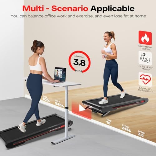Sperax 3 in 1 Under Desk Treadmill for Home Office Workers with APP Control | 400W Low Noise Sperax Walking Vibration P