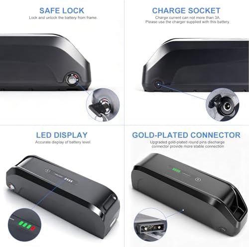 EXECYC UL Certificated 48V Lithium Ion Battery Pack for 48Volt Electric Bicycles Bafang Conversion Kit Front Wheel Use