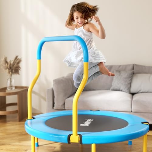 36 Inch Mini Trampoline for Kids, Indoor Outdoor Trampoline with Foam Handle, Max. Load 220 lb 36 Inch Mini Trampoline