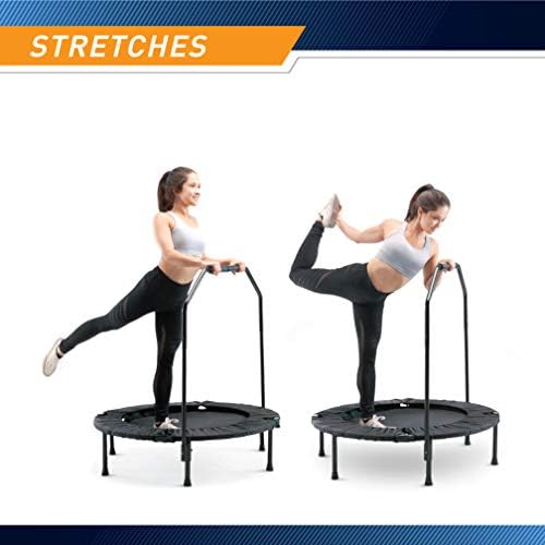 MARCY Trampoline Cardio Trainer with Handle ASG-40 Cardio Workout at Home Black
