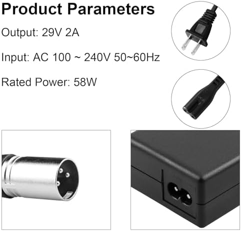 SGS Certified 42V 2A Charger for Gotrax Electric Scooters Compatible with GXL V2, G2, G3, G4, Apex, Glider, XR Elite, XR
