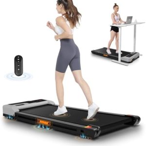 ANCHEER Portable Desk Treadmill, |5HP Walking Pad Treadmill, Home Office Gym Fitness, Easy Installation, Remote Control,