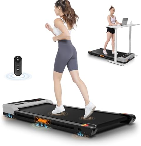 ANCHEER Portable Desk Treadmill, |5HP Walking Pad Treadmill, Home Office Gym Fitness, Easy Installation, Remote Control,