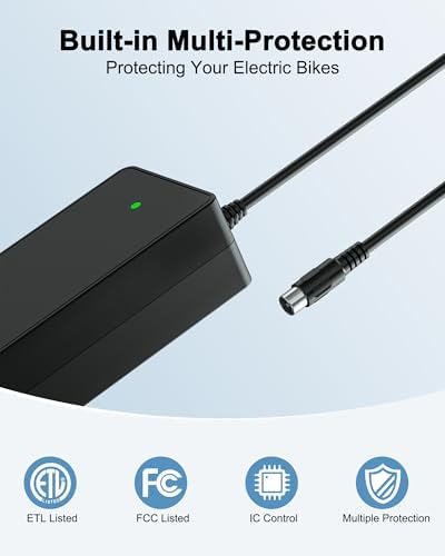 VHBW 42V Nakto Electric Bike Charger RCA Plug Compatible with Nakto 36V Camel Fashion Elegance Pony Mini Cruiser eBike a