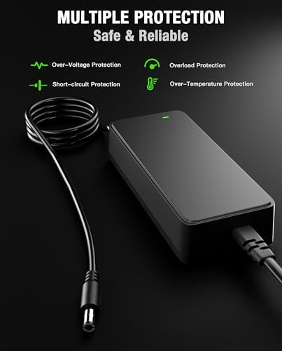 UL Listed 5|6V 2A Charger for 48V Lithium Battery - Fast Charging, Overload Protection, eBike Charger - Compatible with