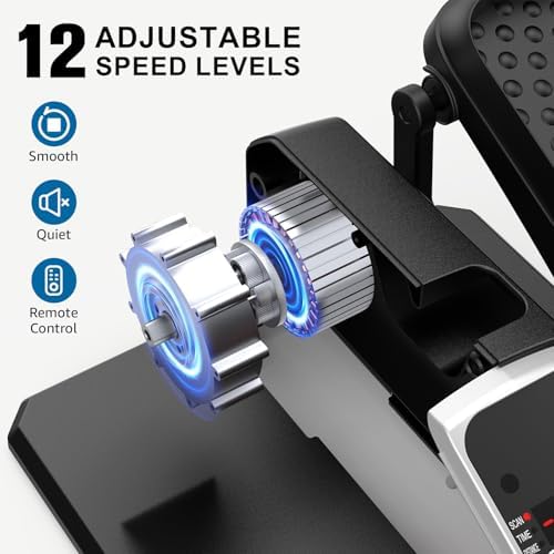 VIVURN-018 Under Desk Elliptical for Seniors with Non-Slip Mat & Quiet Design | VIVURN-018 12 Speed Mini Elliptical Exe