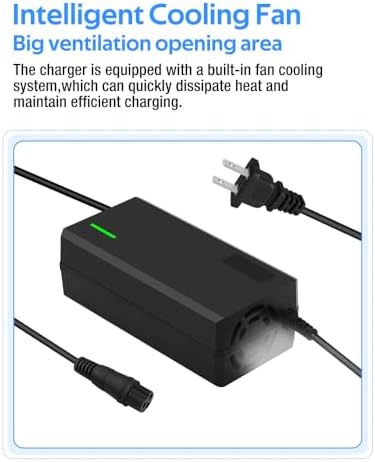 Super Fast Charger for 48V Lithium Battery No Adapter Needed | 5|6V 3A/5A Charger for 48V Lithium Battery with Cooling