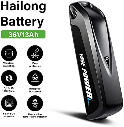 Yose 36V 13Ah 48V 13Ah Electric Bicycle Battery Down Tube Battery Safe Lock Led Indicator Light