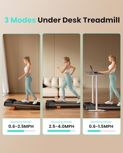Home Office Walking Pad, Under Desk Treadmill with Incline, |5HP Portable Walking Treadmill, 265 Lbs Weight Capacity, Re