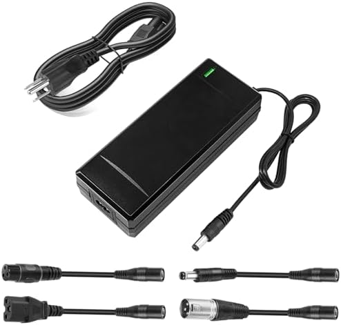 42V 2A Electric Scooter Charger with LED Charging Display, Universal with 4 Connections, for Electric Bike, Mobility Sco