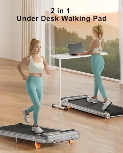 Home Office Walking Pad, Under Desk Treadmill with Incline, |5HP Portable Walking Treadmill, 265 Lbs Weight Capacity, Re