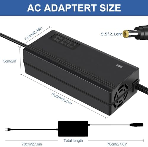 Rad Power 5|6V 3A Charger 5.5 * |1mm Plug for Li-ion Battery Users on Scooters and E-Bikes
