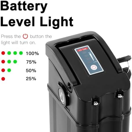 Electric Bike Battery 48V 13Ah for Heybike and Mars Bikes Compatible Replacements