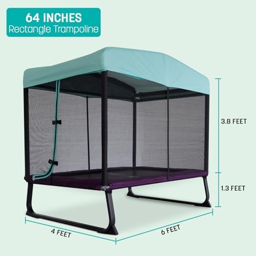 Skywalker 6x4FT Kids Mini Trampoline - Durable Steel Frame for Toddlers & Kids | Skywalker 6x4FT Kids Mini Trampoline -