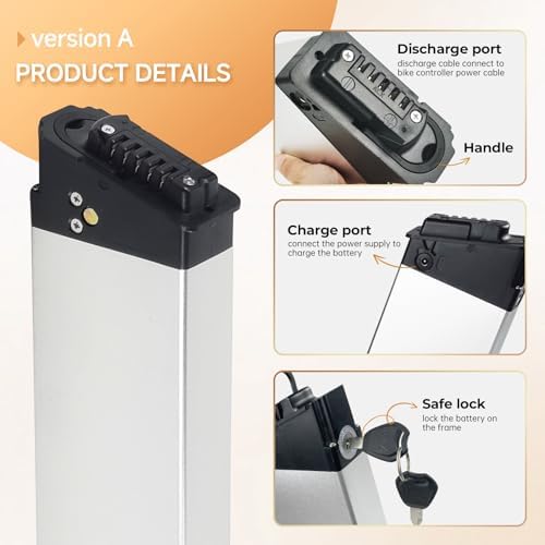 48V 10.4Ah Folding Ebike Battery for 250W 500W 750W 1000W Motor (Top Selling A Grade Cell) 48V 14Ah DCH-006 Built in E