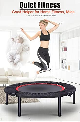 40"/48" Fitness Rebounder Trampoline with 4-Level Adjustable Foam Handle for Kids & Adults | Quiet and Stable 40"/48" E