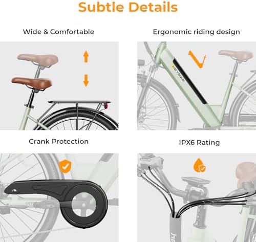 Heybike Cityscape |0 Electric Bike for Adults with 1000W Motor Peak and 50 Miles Range | UL Certified | Ideal for Commut