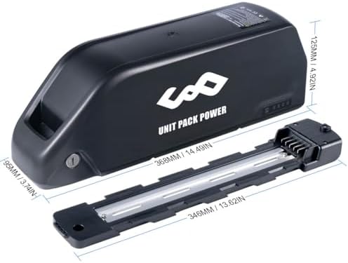 EXECYC UL Certificated 48V Lithium Ion Battery Pack for 48Volt Electric Bicycles Bafang Conversion Kit Front Wheel Use