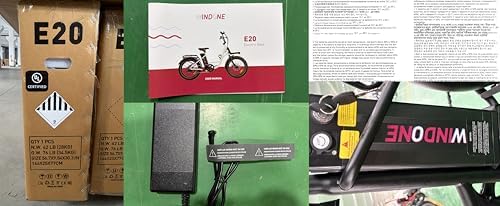 Windone E20 Electric Bike for Adults, 20'' x |0'' Tire & 350W Motor, 7 Speed Shimano, Max 20 MPH, 40 Miles Range, Urban