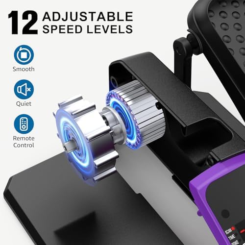 VIVURN-018 Under Desk Elliptical for Seniors with Non-Slip Mat & Quiet Design | VIVURN-018 12 Speed Mini Elliptical Exe