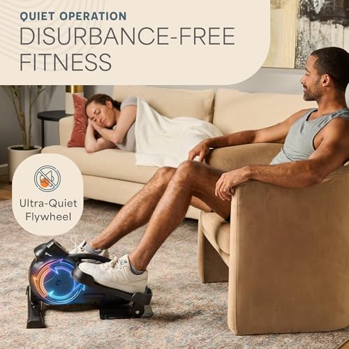 Lifepro Quiet Elliptical Exercise Machine for Seniors & Adults, Seated Pedal Exerciser, Home & Office Use, Portable Red