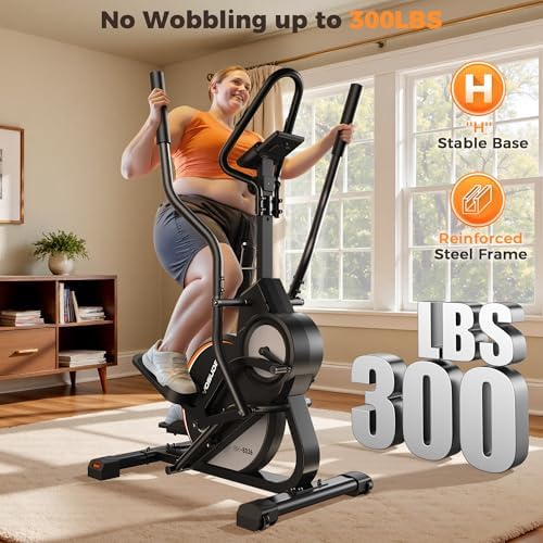 YOSUDA 3-in-1 Elliptical Exercise Machine for Home Workouts | YOSUDA Elliptical Machine with 45° Incline and 15.5 in St