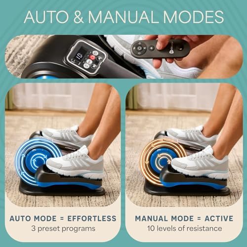 Lifepro Quiet Elliptical Exercise Machine for Seniors & Adults, Seated Pedal Exerciser, Home & Office Use, Portable Red