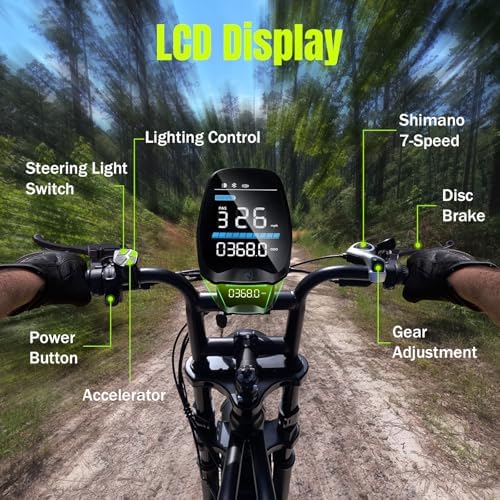 HOVSCO 1500W Peak Motor Electric Bike for Adults - Off-Road Fat Tire Ebike