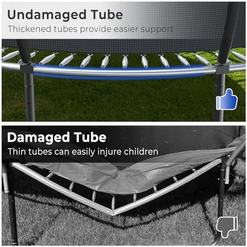 Lyromix 12-16FT Trampoline with Basketball Hoop and Lights for Kids and Adults | Lyromix Recreational Trampoline with S