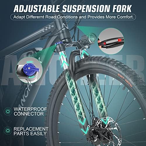 ANCHEER 500W 26" Electric Bike for Adults: Peak 750W, 48V 10.4Ah Battery, 55 Miles Range, 22MPH Speed, 3H Fast Charge, |