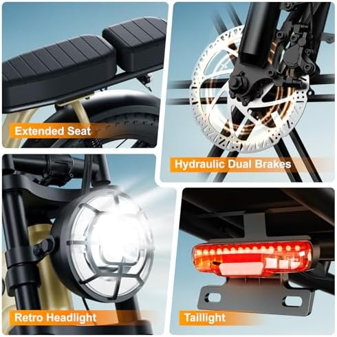 TST Electric Bike for Adults with 1500W Peak Brushless Motor | TST Electric Dirt Bike for Adults with 60 Miles Range |